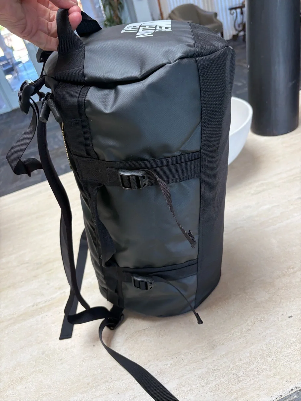 The North Face  Base Camp Duffle Weekender Backpack Bag Black almost New